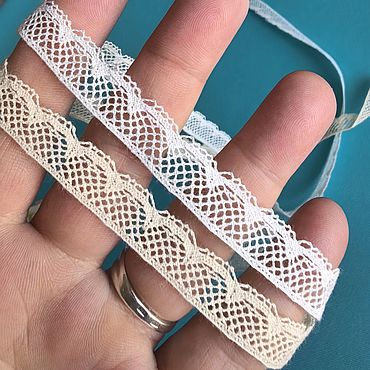 Материалы для творчества ручной работы. Ярмарка Мастеров - ручная работа Кружево хлопковое, тонкое, кукольное. Артикул 1358.. Handmade.