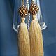 Earrings tassels light beige. Tassel earrings. Jewelry Elena. Online shopping on My Livemaster.  Фото №2