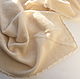 Cream scarf knitted lamb wool kerchief shawl bactus beige, Shawls1, Saratov,  Фото №1