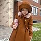 Синее шерстяное пальто. Шерсть 100%. Утепленное пальто. Верхняя одежда детская. Marviry-1. Ярмарка Мастеров.  Фото №6