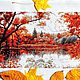  ОТРАЖЕНИЕ ОСЕНИ. Картины. Марина. Ярмарка Мастеров.  Фото №5