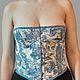  Corset with cups, large size made of denim. Corsets. silk fairy tale. Online shopping on My Livemaster.  Фото №2