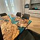 Стол из слэба с рекой 160х80 см. Столы. FridayWood - мастерская мебели. Ярмарка Мастеров.  Фото №5