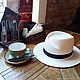 Order Michelle's white straw hat. Exclusive HATS. LANA ANISIMOVA.. Livemaster. . Hats1 Фото №3