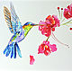 Flower bird painting watercolor. Pictures. illustravel. Online shopping on My Livemaster.  Фото №2