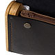 Casual leather and wood single REEL clutch in black. Clutches. breatley. My Livemaster. Фото №5
