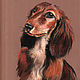  Dog Dachshund. Original. Pastel, Pictures, St. Petersburg,  Фото №1