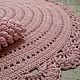 Order Round large handmade carpet made of cotton cord Rustic-2. knitted handmade rugs (kovrik-makrame). Livemaster. . Carpets Фото №3