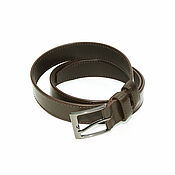 Аксессуары handmade. Livemaster - original item Straps: Men`s leather belt brown width 30 mm. Handmade.