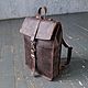 Кожаный Рюкзак Your Post Dark Brown. Рюкзаки. Manticastore. Ярмарка Мастеров.  Фото №9