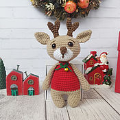 Куклы и игрушки handmade. Livemaster - original item New Year`s Fawn Scandi stuffed Deer Toy. Handmade.