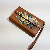 Сумки и аксессуары handmade. Livemaster - original item wallet womens leather. Clutch. Hand painted.. Handmade.
