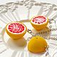 'Grapefruit ' pendant and earrings, Jewelry Sets, Troitsk,  Фото №1