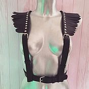 Аксессуары handmade. Livemaster - original item Women`s shoulder belt wings made of genuine leather. Handmade.