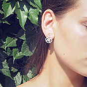 Cubic Zirconia earrings made of 925 Italian silver