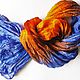 Tippet batik crinkled Dawn over Paris silk 100% silk 100% silk Fair masters Handmade Womens scarf Gift woman Scarf scarves Batik stole Purple Orange
