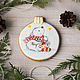 Gingerbread Christmas ball with a bear, Gingerbread Cookies Set, St. Petersburg,  Фото №1