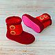 Boots knitted plush for the street, knitted shoes, children's shoes, Footwear for childrens, Irkutsk,  Фото №1