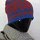 Men's knitted hat with ornament Bears hunting 041. Caps. frusnork. My Livemaster. Фото №4