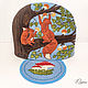 Calentador en la Tetera ' familia de ardillas'. Potholders. Naughty FancyWork (applique4you). My Livemaster. Фото №4