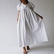Платье-рубашка из плотного хлопка, с широким поясом