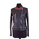 Women's leather jacket with painted 'Alice'. Outerwear Jackets. Pelle Volare. Online shopping on My Livemaster.  Фото №2