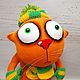 Soft toy red cat skier, plush winter cat. Stuffed Toys. Dingus! Funny cats and other toys. My Livemaster. Фото №5