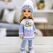 Куклы и игрушки handmade. Livemaster - original item Clothes for Paola Reina dolls. Light blue suit 