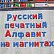 Russian printed mobile alphabet of Montessori on magnets, Play sets, Voronezh,  Фото №1