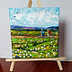 Painting Cyclists 15 h15 Oil on Canvas Summer Landscape Blooming Meadow. Pictures. matryoshka (azaart). Online shopping on My Livemaster.  Фото №2