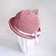 Order Summer raffia hat for girls. pink Panama. elenabez. Livemaster. . Hats1 Фото №3