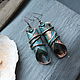 Заказать Бохо Серьги Медные С Синей патиной. NadyaBriJewelry. Ярмарка Мастеров. . Серьги классические Фото №3