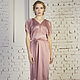 Dress evening pink long drape and belt. Dresses. Voielle. Online shopping on My Livemaster.  Фото №2