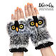 Fingerless gloves Owl black and white. Mitts. 2sovy. Online shopping on My Livemaster.  Фото №2