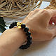 Bracelet from amber, series Black amber, insert lemon. Bead bracelet. Mark Amberstein, sale amber products. My Livemaster. Фото №4