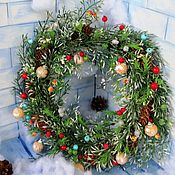 Цветы и флористика handmade. Livemaster - original item New Year`s angel, interior wreath. Handmade.