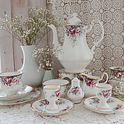 Винтаж: РЕЗЕРВ 1907-38г Коллекционное чайное трио "10 чайных роз"
