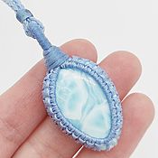 Украшения handmade. Livemaster - original item Larimar pendant with larimar pendant from larimar pendant with blue stone. Handmade.