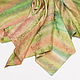 Green handkerchief, jacquard, 100% silk, hand-painted. Shawls1. ArtBeklov. My Livemaster. Фото №4