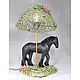 Table lamp: Horse in the meadow - table lamp. Table lamps. Elena Zaychenko - Lenzay Ceramics. My Livemaster. Фото №4