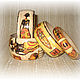 Set beige womens wooden bracelets Africa. Orange Yellow, Jewelry Sets, Volsk,  Фото №1