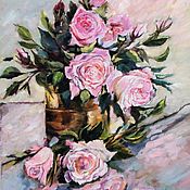 Картины и панно handmade. Livemaster - original item Picture.oil.Roses.
