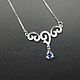 Order Gold necklace with sapphires and diamonds. yakitoriya. Livemaster. . Necklace Фото №3