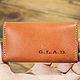 Business card holder made of red leather. Business card holders. G.L.A.D.. My Livemaster. Фото №5