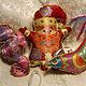  textile Santa Claus on the Christmas tree, hand painted. Toys. arkensoie Silkyway. My Livemaster. Фото №5