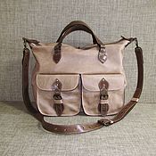 Сумки и аксессуары handmade. Livemaster - original item Tote: Bag ladies genuine leather CONSUELO beige. Handmade.