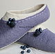 'Blueberry-BlackBerry' felted Slippers, Slippers, St. Petersburg,  Фото №1