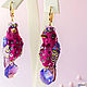 Bird earrings ' Juicy fuchsia' . Miniature birds. Earrings. Coffeelena. Online shopping on My Livemaster.  Фото №2