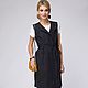 Longline vest made of black linen. Vests. Elvira24. Online shopping on My Livemaster.  Фото №2
