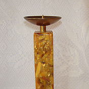 Винтаж handmade. Livemaster - original item Natural Baltic Amber Candle Holder Vintage USSR. Handmade.